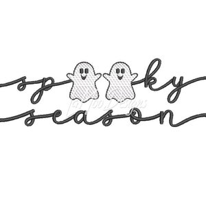 Spooky Sketch Embroidery Design, Halloween Quick Sketch Design, Ghost Sketch Filled Design 4x4 5x5 5x7 6x10 8x8