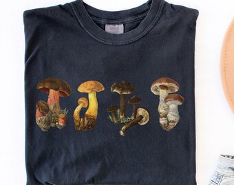 Ästhetisches Pilz Shirt, magisches Pilz Shirt, botanisches Shirt, Pilz Shirt, Cottagecore Shirt, Naturliebhaber Pilz Tee, Fungus Shirt