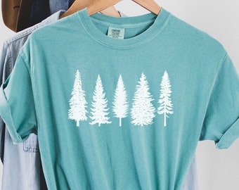 Comfort Colors Pine Tree Shirt: Geschenk für Naturliebhaber