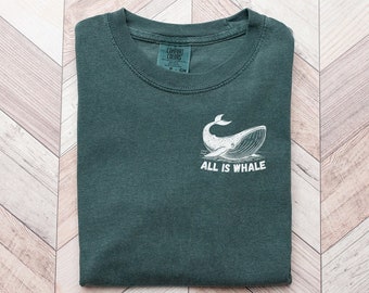 Vintage Humpback Whale Comfort Colors T-Shirt: Nature Lover Gift