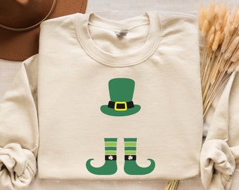 St Patricks Day Sweatshirt: Lucky Irish Shamrock Pullover