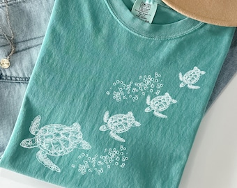Comfort Colors Sea Turtle Shirt: Beach Lover Tee