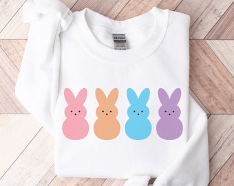 Easter Peeps Sweatshirt, Easter Sweatshirt, Womens Easter Shirt, Funny Easter Shirt, Easter Sweater, Easter Gift, Easter Crewneck Sweatshirt