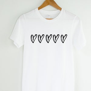 Heart T Shirt, Valentine&#39;s Day Shirt, Women&#39;s Valentine&#39;s Tee, Valentine Tees, Valentine&#39;s Shirts, Valentine Day Shirt, Gift for Valentine