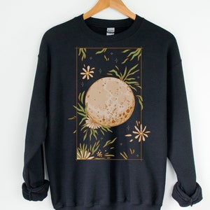 Moon Sweatshirt, Celestial, Stars, Lunar, Mystical, Boho Sweatshirt, Mystical Sweatshirt, Moon Sweatshirt, floral sweater, botanical shirt