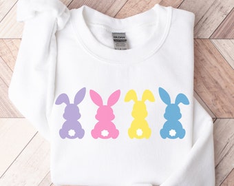 Womens Easter Spring Sweatshirt, cute easter shirt, teen easter basket filler gift spring clothing cute easter tee, easter sweater for women