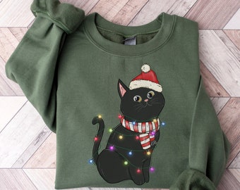 Meowy Christmas Cat Sweatshirt: Funny Holiday Shirt