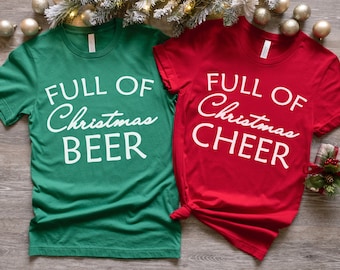 Couple Christmas Shirts, Funny Christmas Shirts Christmas Beer Shirt, Matching Family Christmas Pajamas, Funny Couples Xmas Shirts