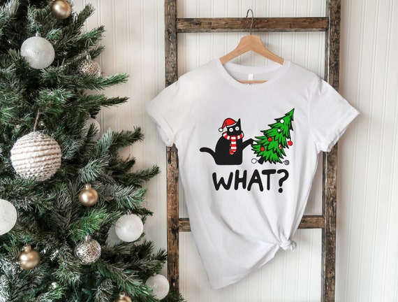 Funny Cats Christmas Tree Tee Ornament Decor Gift T-Shirt Funny Cats Christmas Tree Tee Ornament Decor Gift T-Shirt