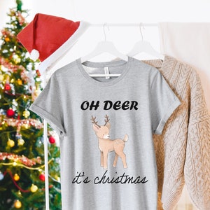 Reindeer Christmas Shirt, Unisex Christmas Shirt, Rudolph Matching Family Christmas Shirt, Xmas Shirt, Women&#39;s Christmas Outfit, Xmas Gift