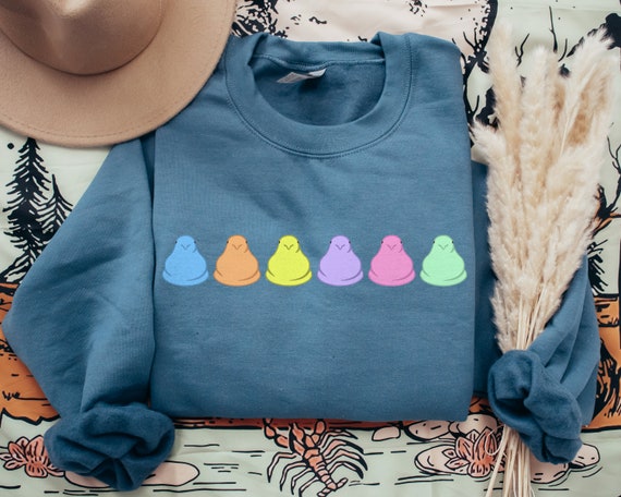 Easter Peeps Sweatshirt, Easter Sweatshirt, Womens Easter Shirt, Funny Easter Shirt, Easter Sweater, Easter Gift, Easter Crewneck Sweatshirt
