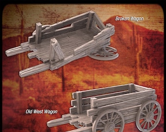 Old West Wagons | RPG Terrain | 15-54mm Terrain