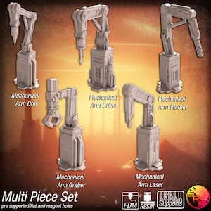 Mechanical Factory Arms | RPG Terrain | 15-75mm Terrain