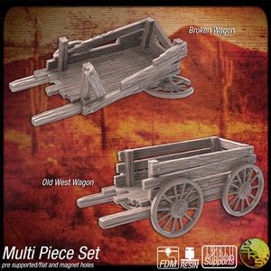 Old West Wagons | RPG Terrain | 15-54mm Terrain