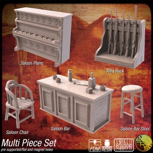 Old West Saloon Furniture | RPG Terrain | 28-54mm Terrain