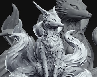 Tsune - 9 Tails Legendary Fox - Kitusne - 28mm | 32mm - Miniatures