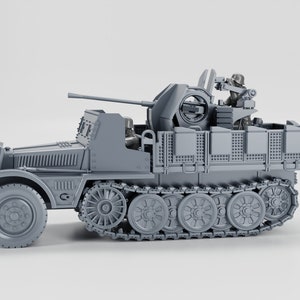Sd.Kfz.10-5 with armor and 2 cm Flak 38 | WW2 Armor
