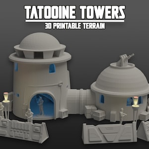 Dune One: Tatooine Towers | Building Miniature | 10-48mm Terrain