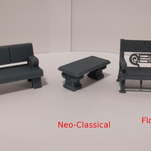Assorted Benches | Urban Furniture | 32-54mm Terrain