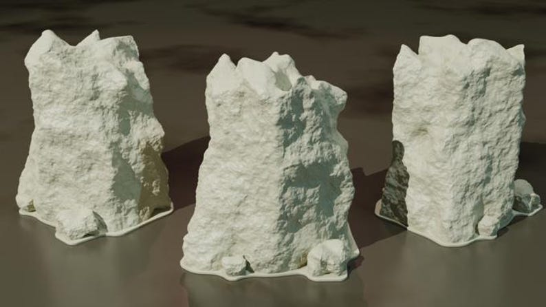 Large Rocks Scattered Rock Terrain Scatter Set - Etsy