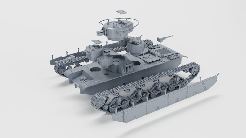 Disassembled Tank Vector T-35A Heavy Tank | Soviet WW2 Armor - Etsy