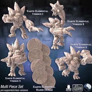 Earth Elementals | Mountain Invaders | 32mm Large miniatures
