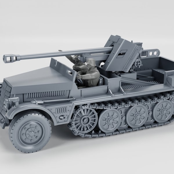 Sd.Kfz.10-5 avec armure et 5 cm PAK 38 | Armure WW2