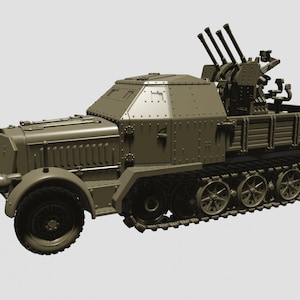 Sd.Kfz.7-1 - 20mm Flakvierling 38 | WW2 Armor