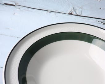 Rorstrand Taffel Dinner Plate | Swedish Vintage Green Band Plate
