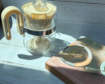 Vintage Gemco Glass Coffee Percolator Stove Top Coffee Pot  Retro Kitchen Decor
