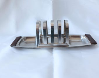 Hong Kong Vintage Stainless Steel Toast Rack Dish / Mini Serving Plate, Toast Holder