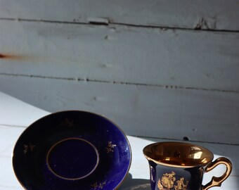 Vinatge Limoges France Espresso Cup and saucer set