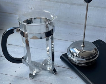 Bodum French Press Coffee Maker | 1L Home Cafe Brewer | Stainless Steel & Glass