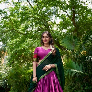 Fully stitched half saree or Lehenga  set main image 1