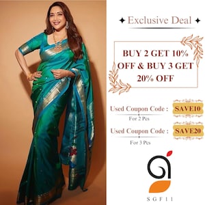 Green Colour New  Kanjivaram Soft Lichi Silk Saree Extra Ordinary Disigner Wedding,Party Wear  Saree With unstitched Blouse Piece, Celebrity