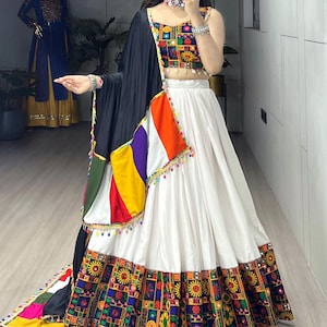 Pure Rayon Cotton Navratri Chaniya Choli for Women with Kodi Work, Full Stitch Lehenga Choli for Navratri, Women Garba Dresses, garba Lover