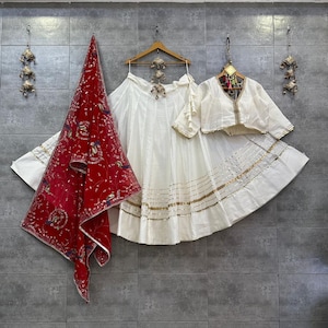Pure silk Navratri chaniya choli for Women, Women Chaniya choli Outfit for garba, Indian Women Ethnic Outfit, Festival Outfit