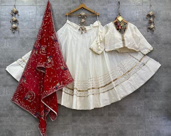 Pure zijde Navratri chaniya choli voor vrouwen, vrouwen chaniya choli outfit voor garba, Indiase vrouwen etnische outfit, festival outfit