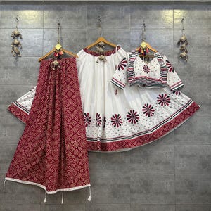 New pure cotton Navratri Chaniya Choli for Women with 7m Flair ,Full Stitch Lehenga Choli for Navratri ,Women Garba Dresses ,Festival Outfit