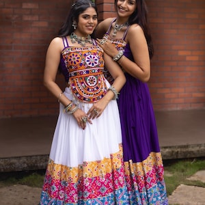 Pure Cotton Navratri chaniya choli for Women with Gamthi Work, Navratri Lehenga choli for Garba night, Indian Women Ethnic Festival Outfit