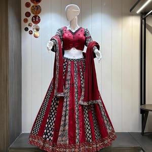Pure cotton White Navratri chaniya choli for women with ajrakh Print,Full Stitch Lehenga Choli for Navratri, Festival Outfit for women