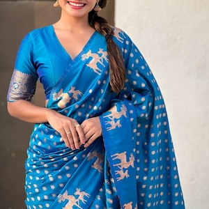 New Banarasi Soft Lichi Silk Saree Extra Ordinary Designer Wedding Sarees,Pattu Silk Saree, Bridesmaid Sarees, Indian Women Ethnic dress
