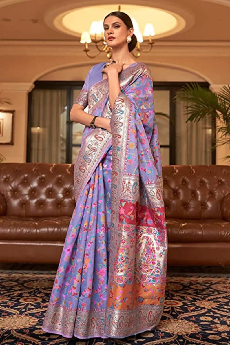 Neuer Kanjivaram Damen-Sari Aus Weicher Seide Mit B Produktbild-Vorschau 3