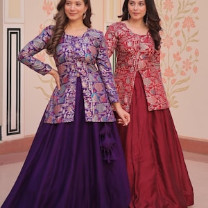 Gorgeous Lehenga choli for women with Stitch Long Blouse, Wedding Function Lehenga Choli, Gift for her, Bridesmaid Lehenga, Ship to USA UK