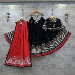 Pure cotton White Navratri chaniya choli for women with ajrakh border,Full Stitch Lehenga Choli for Navratri, Festival Outfit for women