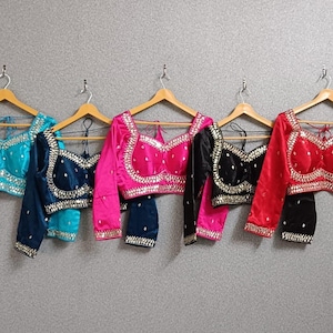Designer Heavy Readymade Sarees Blouse, Full Stitched Saree Blouse, saree blouse readymade usa, Chaniya choli Blouse for Navratri