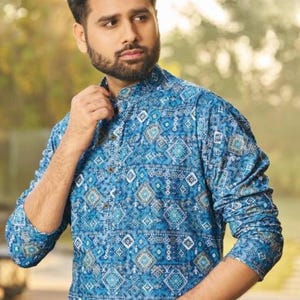 Mens Kurta Pajama Set for Festive Indian Mens wedding wear,Mens Ethnic Kurta dress, Schiffli Work Kurta set men wedding USA