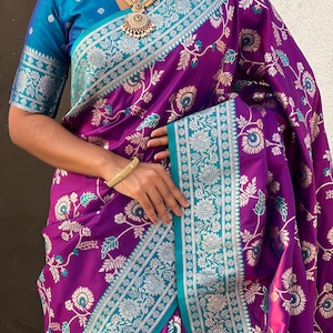 New Kanjivaram Soft Lichi Silk Saree Extra Ordinary Designer Wedding Sarees,Pattu Silk Saree, Bridesmaid Sarees, Indian Women Ethnic dress
