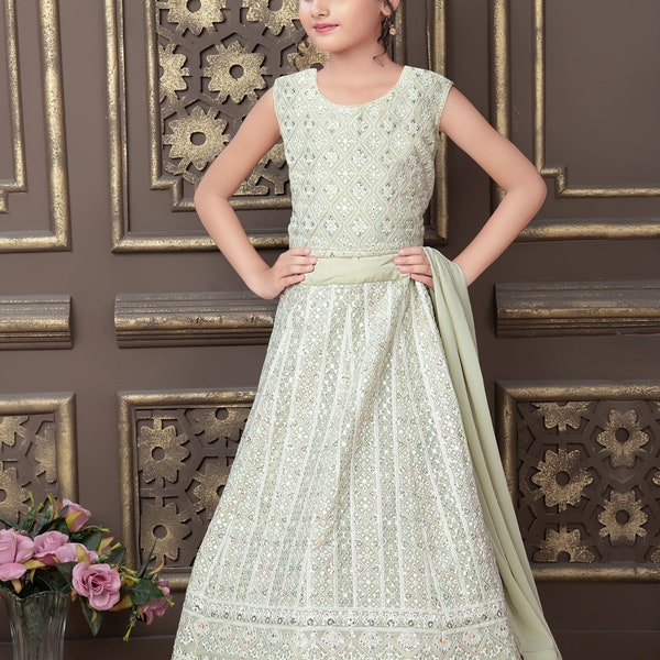 Gorgeous Kids Lehenga Choli, Lehenga Choli for Kids, Georgette Lehenga , kids Ethnic Wear, Lehenga For Girls, Embroidery Work Lehenga