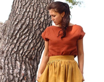 Double-sided linen t-shirt 2 in 1 | Linen t-shirt Lotika | Bohemia linen t-shirt